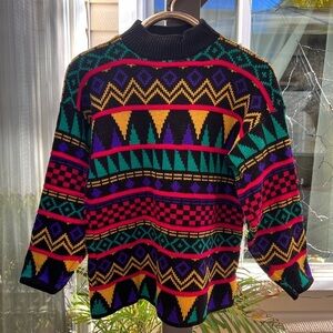 ⚫️ Vintage retro style high neck sweater